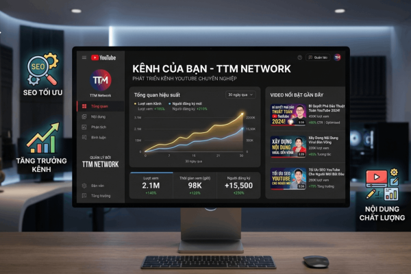 Dịch Vụ Phát Triển Kênh Youtube Tại TTM Network Gồm Những Gì?