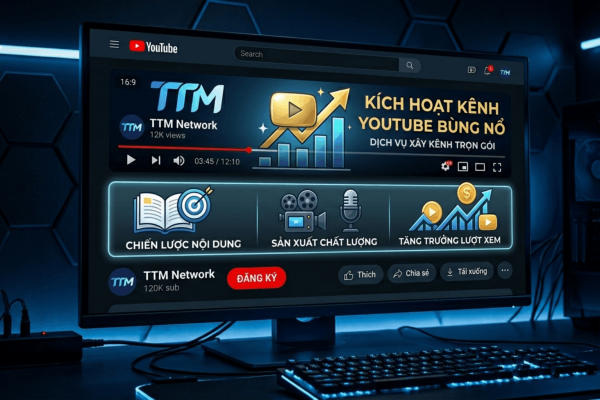 Dịch Vụ Xây Kênh Youtube Trọn Gói Tại TTM Network Gồm Những Gì?