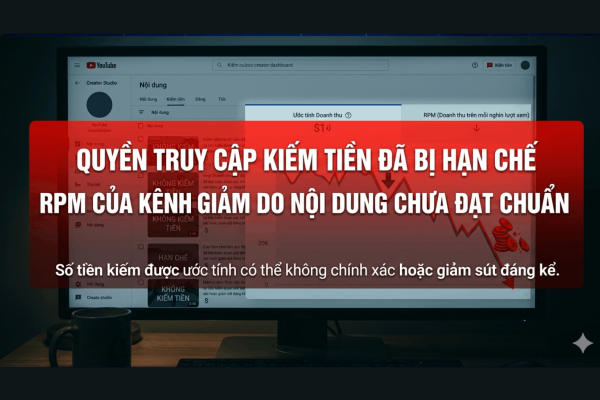 Lý Do Quan Trọng Khiến Youtube Bị Giảm RPM - Ảnh Hưởng Doanh Thu